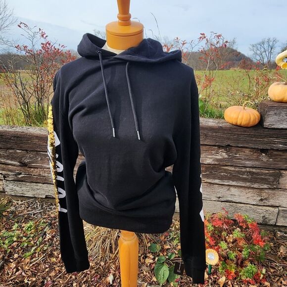 NWT  International Concepts I.N.C.  Sequin Graphic Hoodie, Black. - Picture 15 of 15